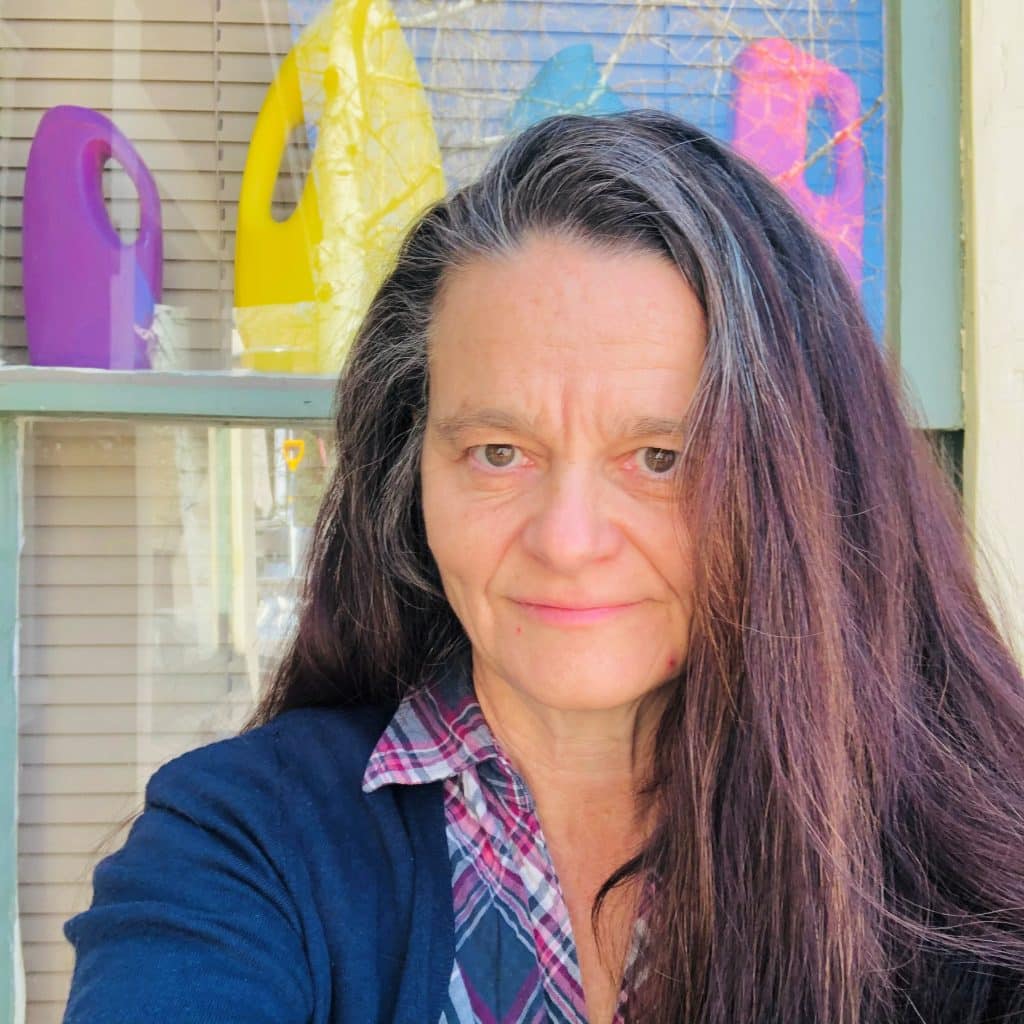 A woman with long hair