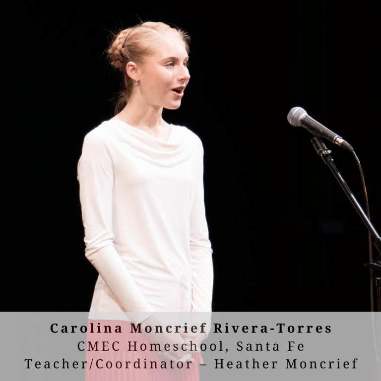 A young woman with blonde hair on stage